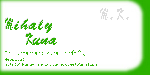 mihaly kuna business card